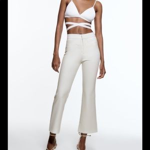 BRAND new white/cream mini flare pants